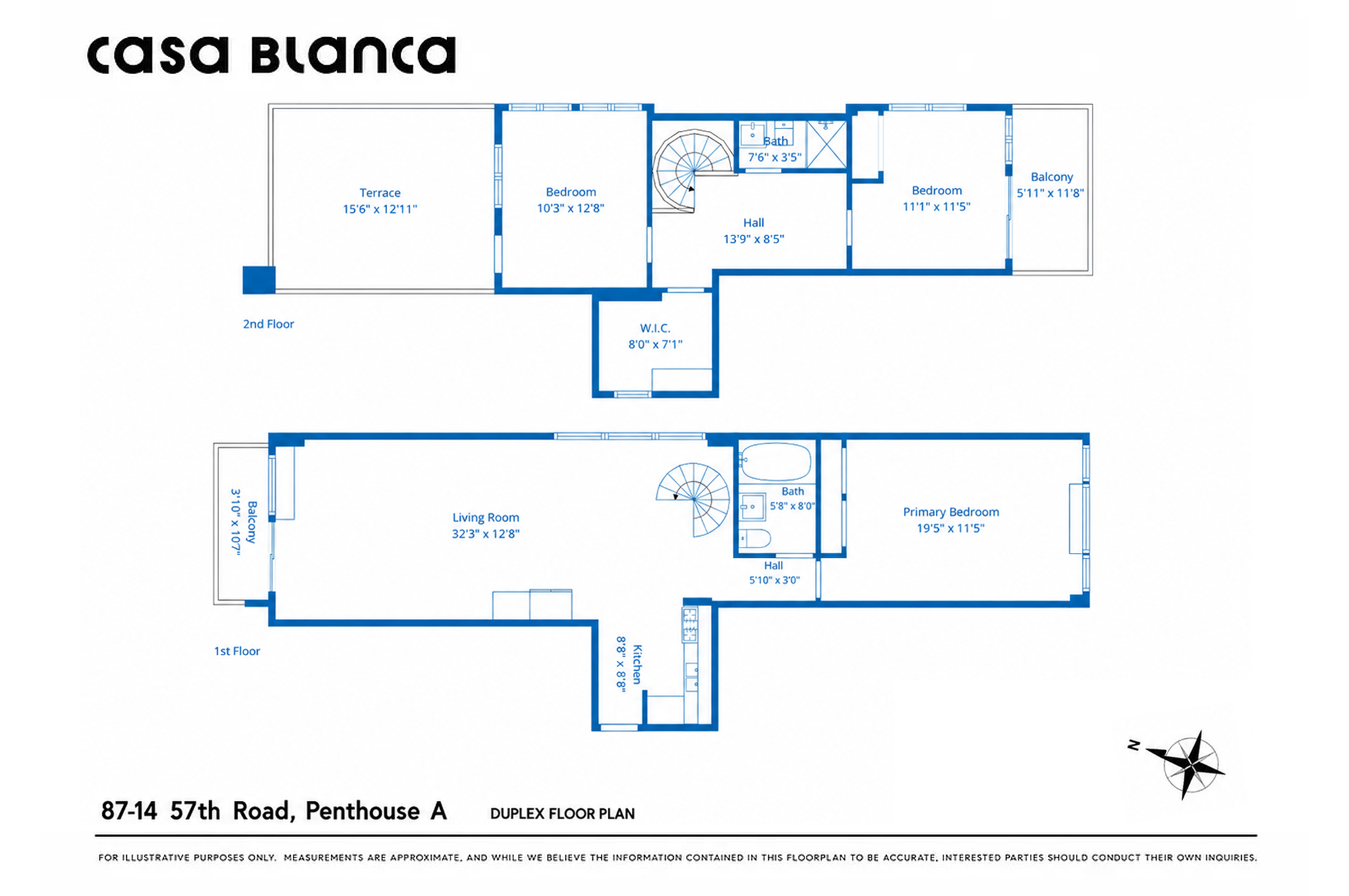 87-14 57th Road Penthouse A duplex floor plan